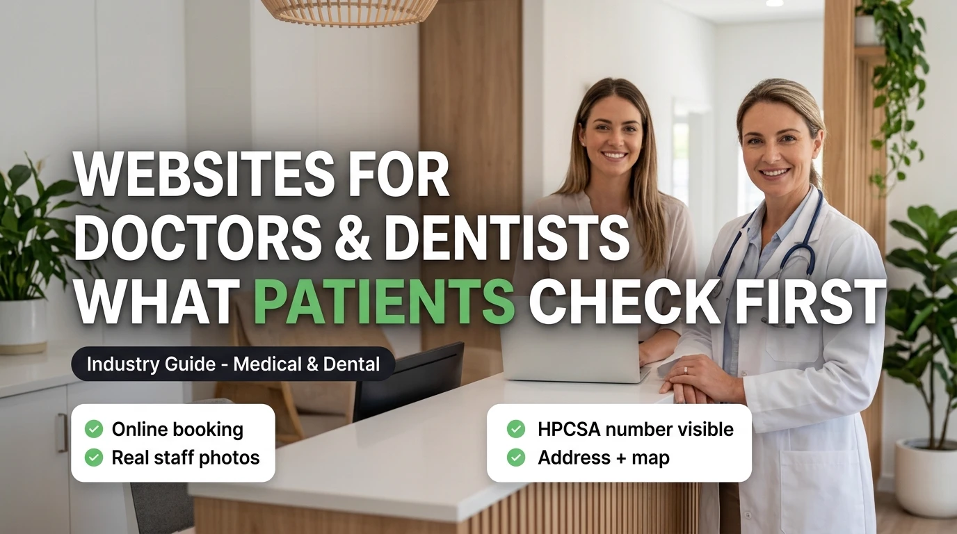 Websites for doctors, dentists and medical practices — what patients check first